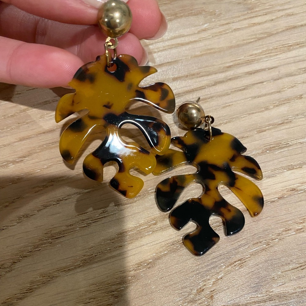 Tropical Turtle Shell Earrings